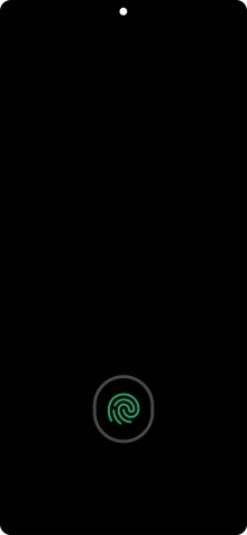 Place your finger on the fingerprint sensor to unlock your phone.