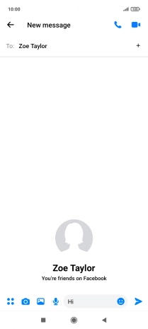 Write the required message and press the send icon.