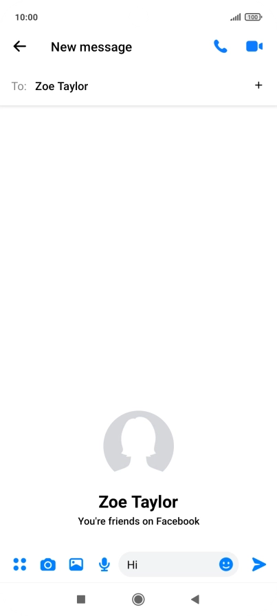 Write the required message and press the send icon.