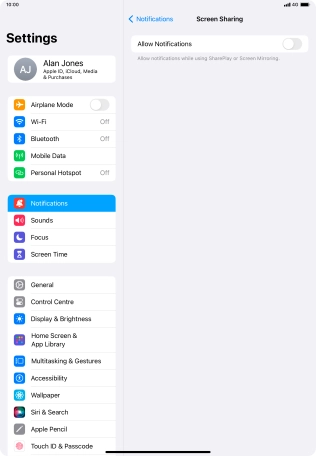 Press the indicator next to 