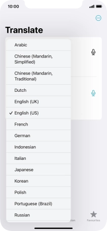 Press the required source language.