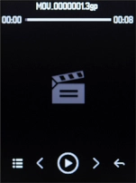 Go to the required video clip and press the Navigation key.