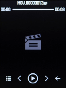 Go to the required video clip and press the Navigation key.