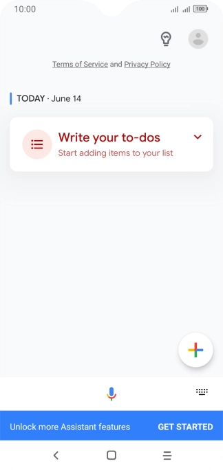 Press the profile icon.
