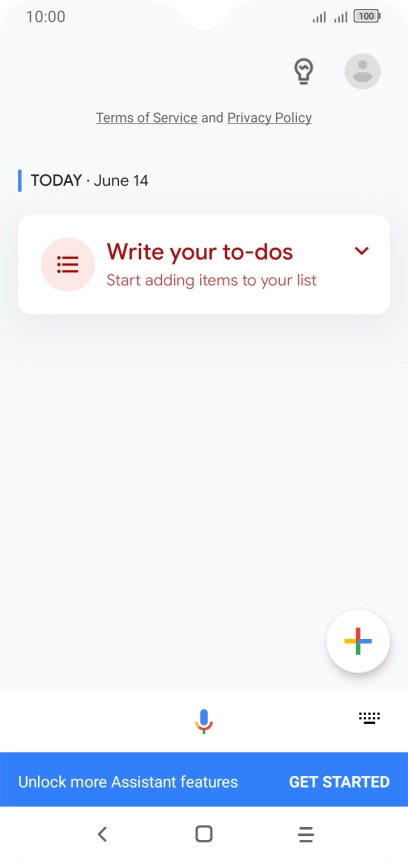 Press the profile icon.