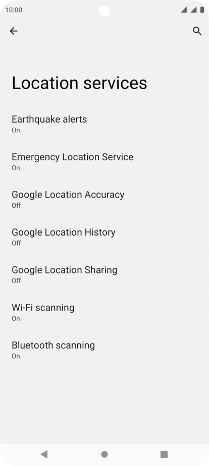 Press Google Location Accuracy.