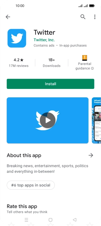 Press Install and follow the instructions on the screen to install the app.