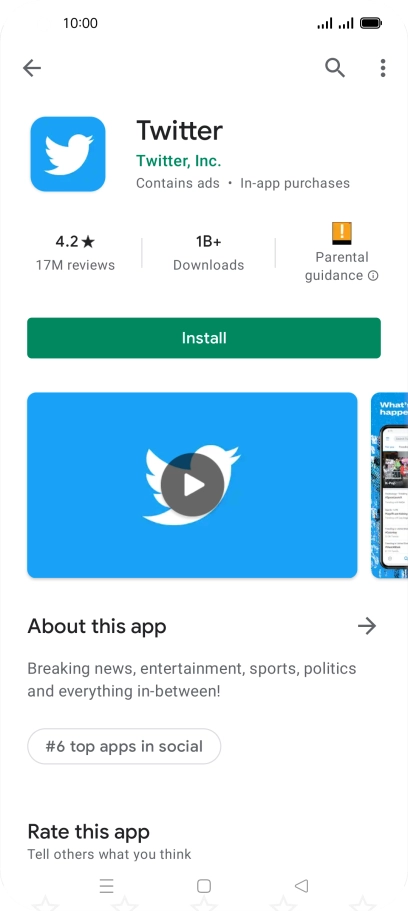 Press Install and follow the instructions on the screen to install the app.