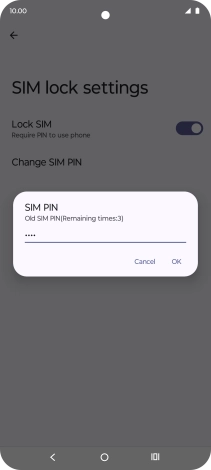Key in your current PIN and press OK.