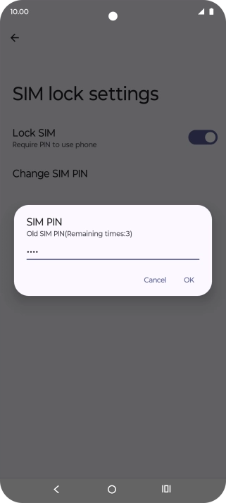 Key in your current PIN and press OK.
