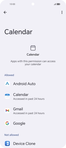 The total app activity for the selected phone function is displayed.