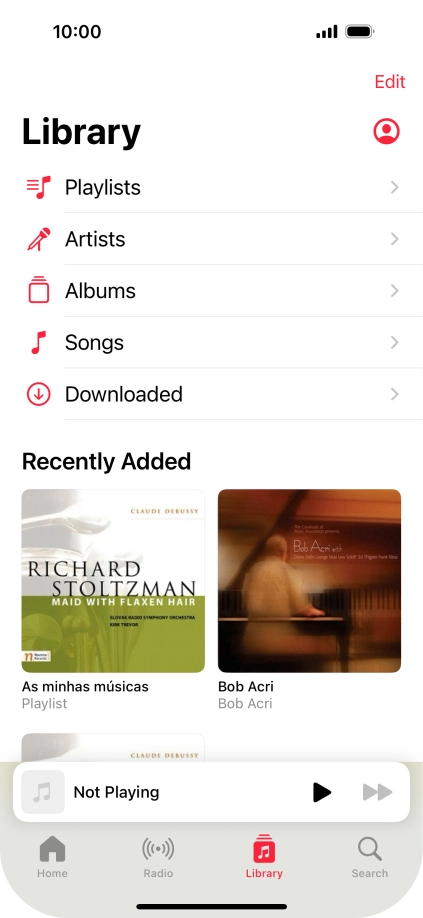 Press Playlists.