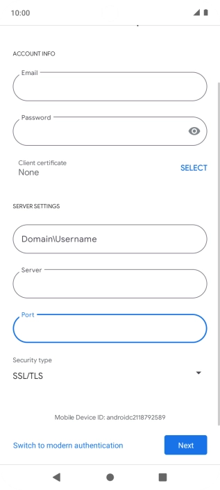 Press the drop down list below 