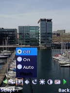 Select the required setting.