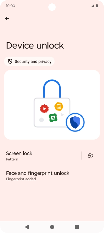 Press Screen lock and key in the additional phone lock code you created earlier.