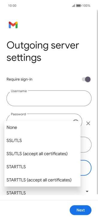 Press SSL/TLS.
