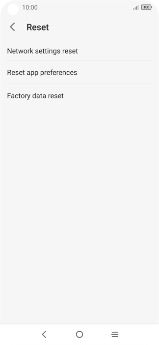 Press Factory data reset.