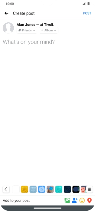 Press the text input field.