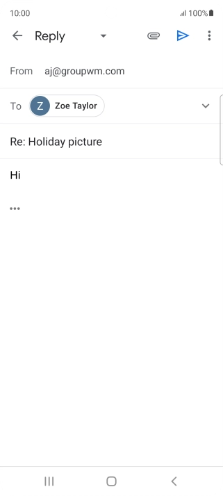 Press the send icon.