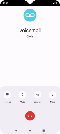 Press the end call icon.