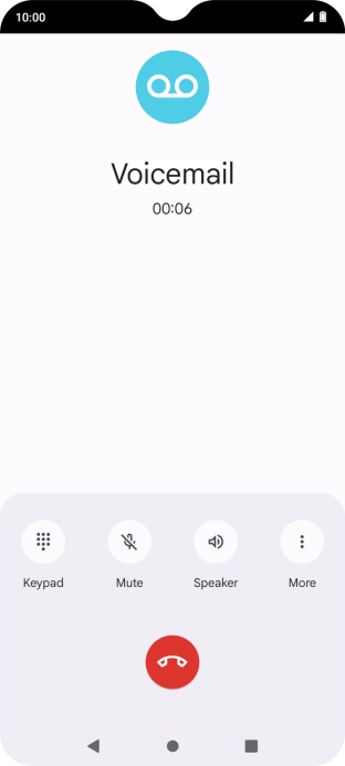 Press the end call icon.