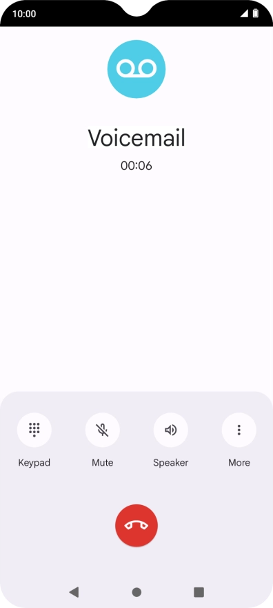 Press the end call icon.