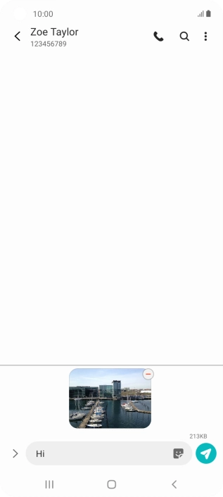 Press the send icon.