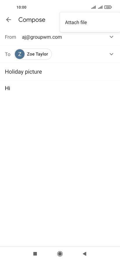 Press Attach file and go to the required folder.