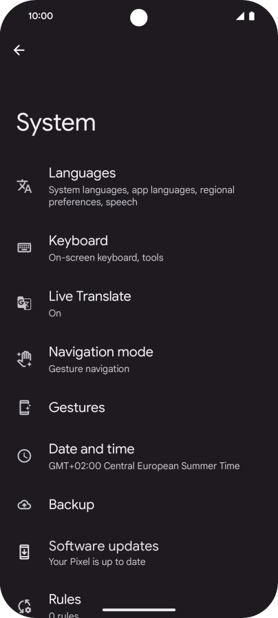 Press Software updates. If a new software version is available, it's displayed. Follow the instructions on the screen to update the phone software.