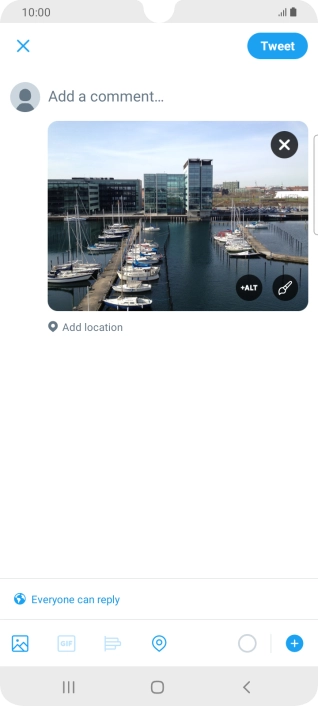 Press the text input field.