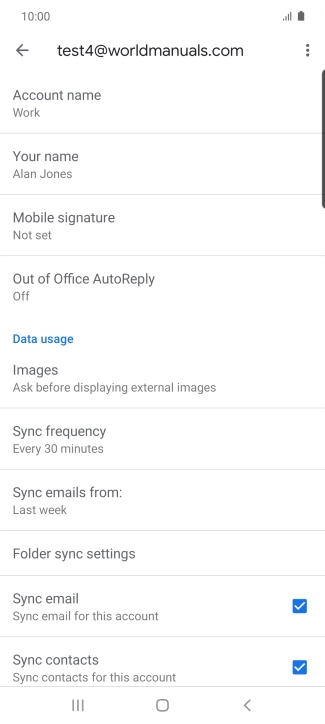 Press Account name and key in the required name.