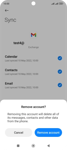 Press Remove account.