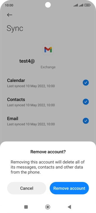 Press Remove account.