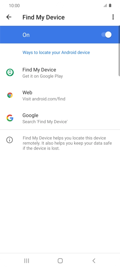 Press the Home key to return to the home screen.