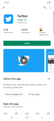 Press Install and follow the instructions on the screen to install the app.