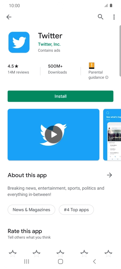 Press Install and follow the instructions on the screen to install the app.