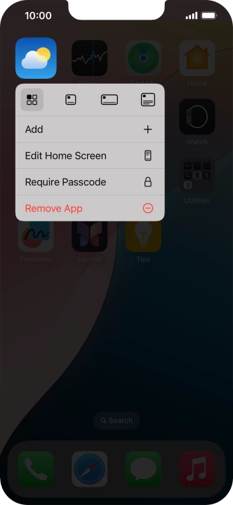 Press Remove App.