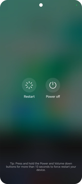 Press Power off.
