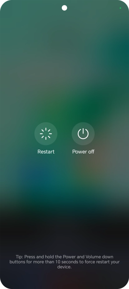 Press Power off.