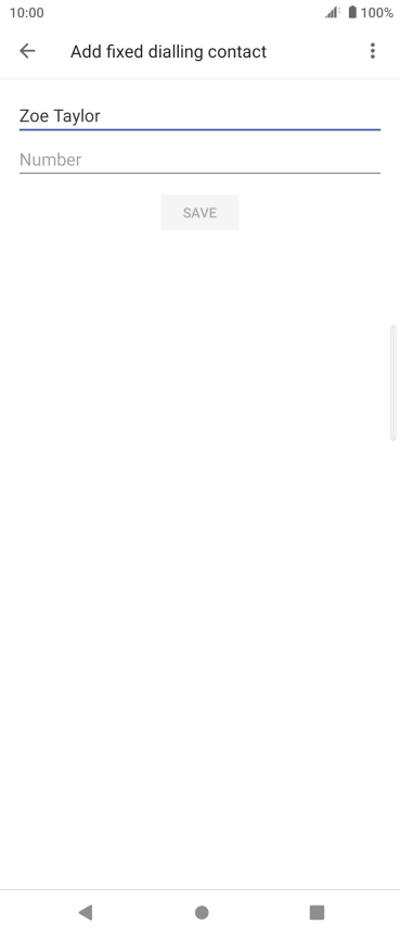 Press Number and key in the required phone number.
