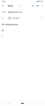 Write the required text and press the send icon.
