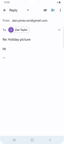 Press the send icon.