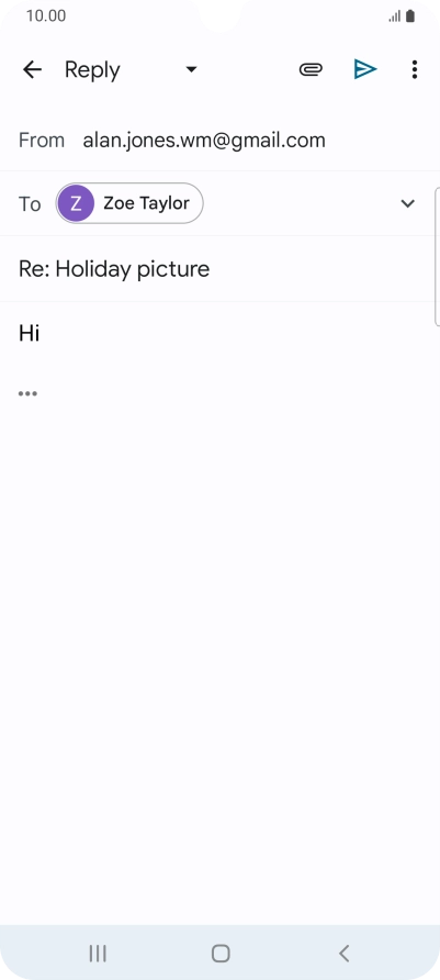 Press the send icon.
