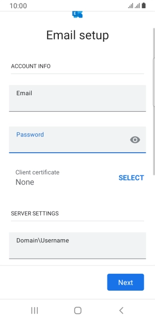 To turn on the function, press SELECT and follow the instructions on the screen to install the required certificate.