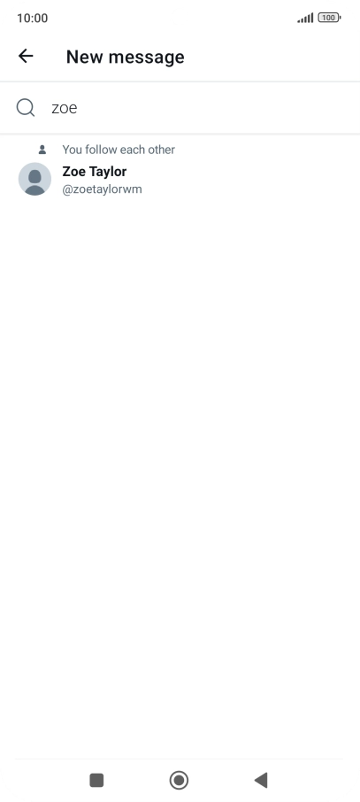 Key in the first letters of the recipient's name and press the required contact.