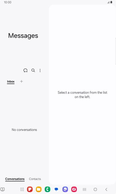 Press the menu icon.