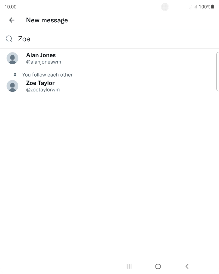Key in the first letters of the recipient's name and press the required contact.