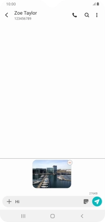 Press the send icon.