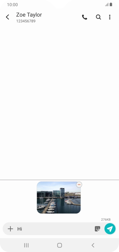 Press the send icon.