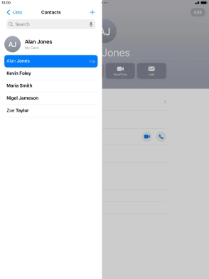 Press the new contact icon.